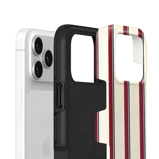 Classic Stripe iPhone case close-up with stripes