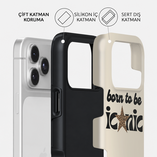Born Iconic iPhone case – dual-layer protection with silicone inner layer and hard outer shell