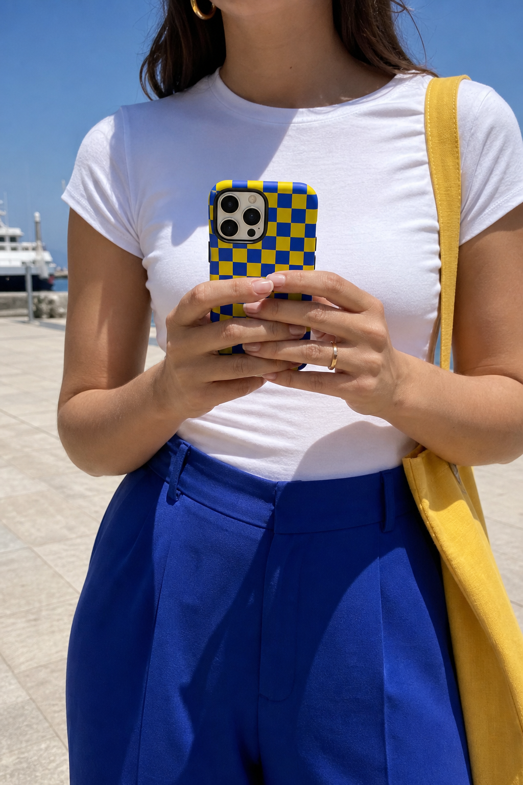 Blue & Yellow Checker