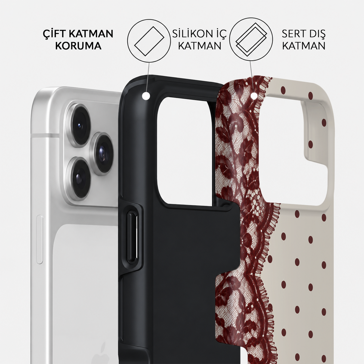 Love Letter iPhone case – dual-layer protection with silicone inner layer and hard outer shell