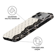 Poise iPhone case – angled view showing the fade-resistant print and full port access