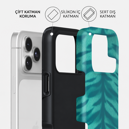 Poolside Gossip iPhone case – dual-layer protection with silicone inner layer and hard outer shell