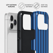 Riviera Blue iPhone case – dual-layer protection with silicone inner layer and hard outer shell
