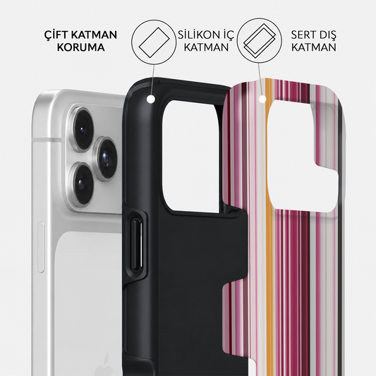 Rosé Mix iPhone case – dual-layer protection with silicone inner layer and hard outer shell