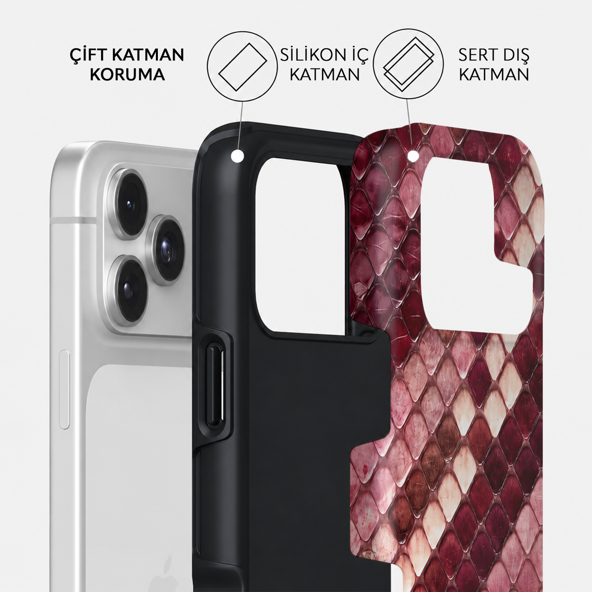 Venom Kiss iPhone case – dual-layer protection with silicone inner layer and hard outer shell