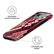 Venom Kiss iPhone case – angled view showing the fade-resistant print and full port access